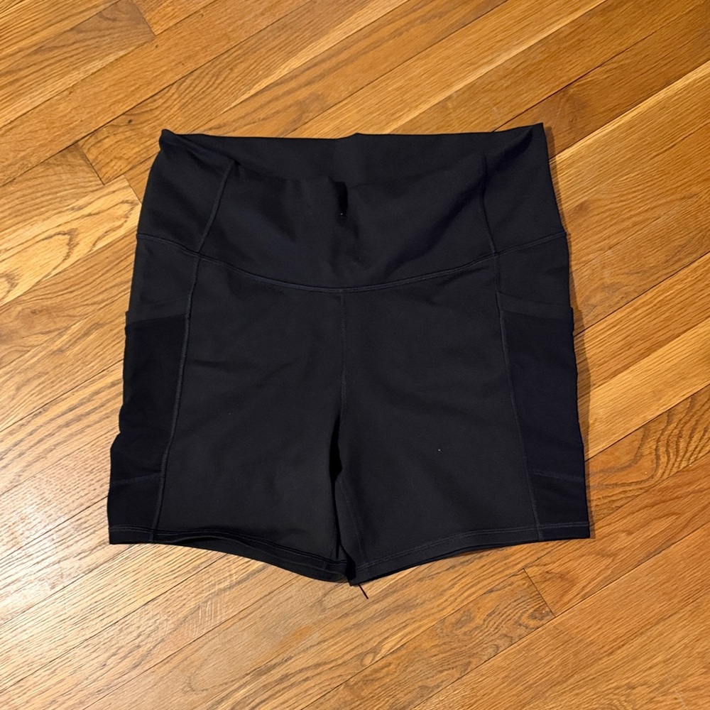 Fabletics Power Hold Black High-Waist Shorts